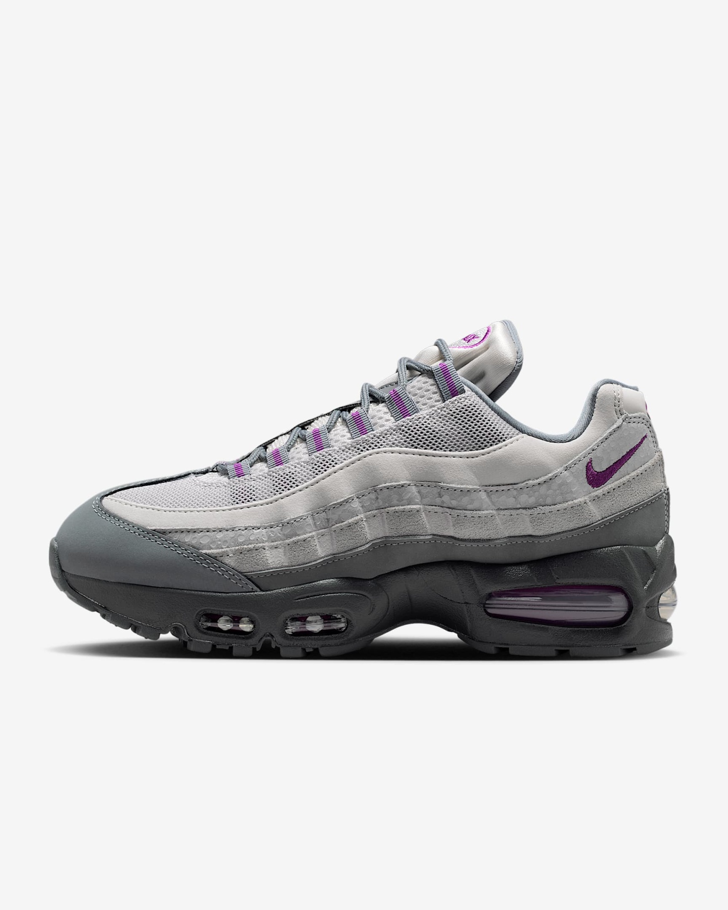 Nike Air Max 95 Big Bubble Schuh (Damen) – Cool Grey/Light Smoke Grey/Vast Grey/Bold Berry
