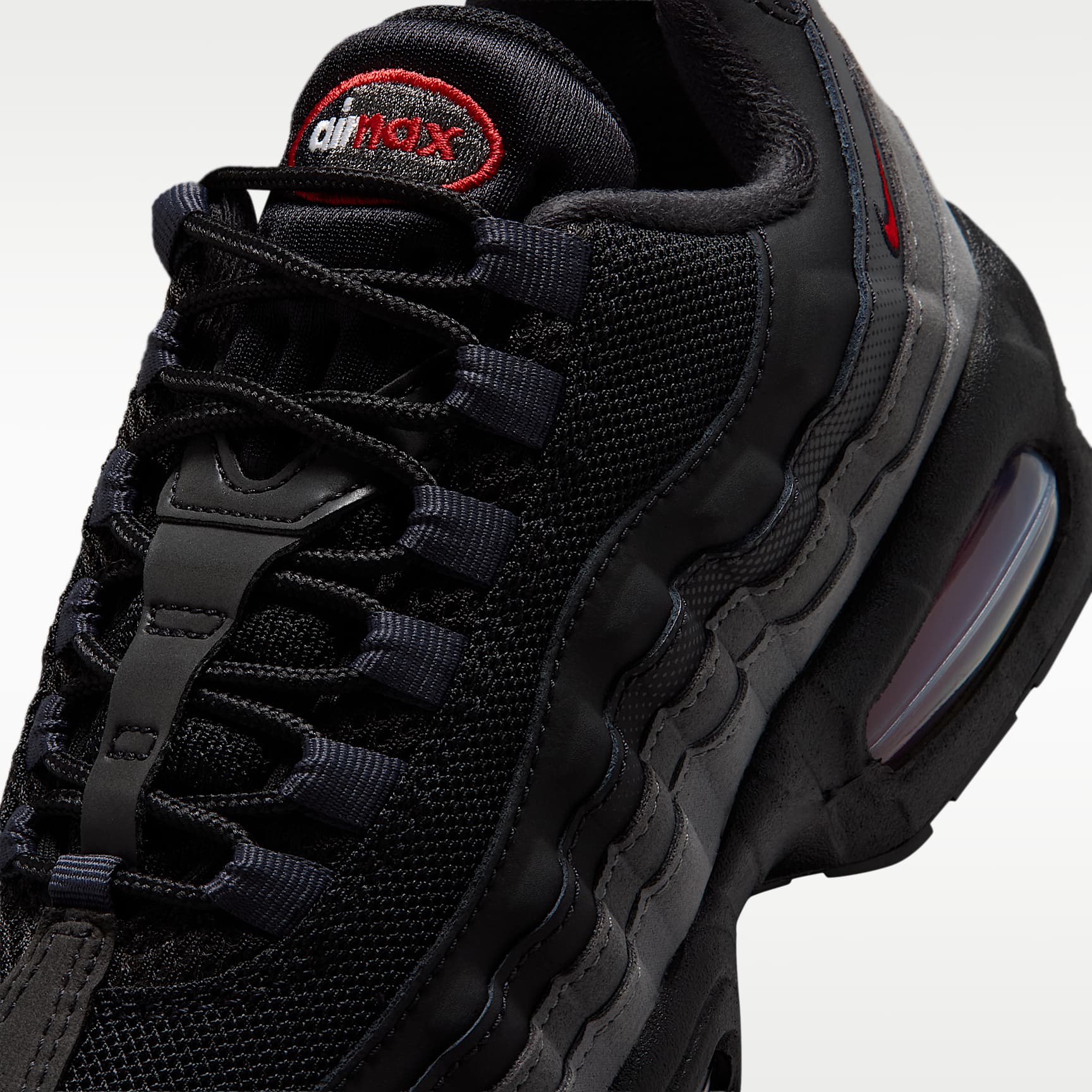 Nike Air Max 95 Big Bubble Schuh (ältere Kinder) – Schwarz/Anthracite/Iron Grey/University Red