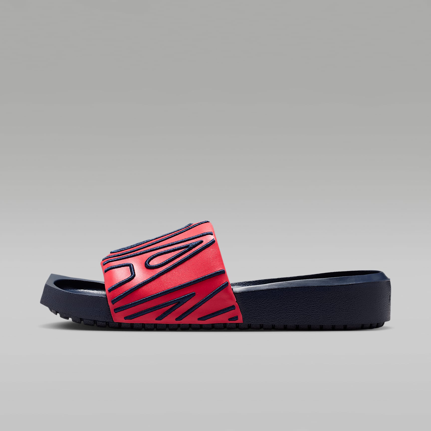 Jordan NOLA Damen-Slides – Obsidian/Track Red/Desert Berry