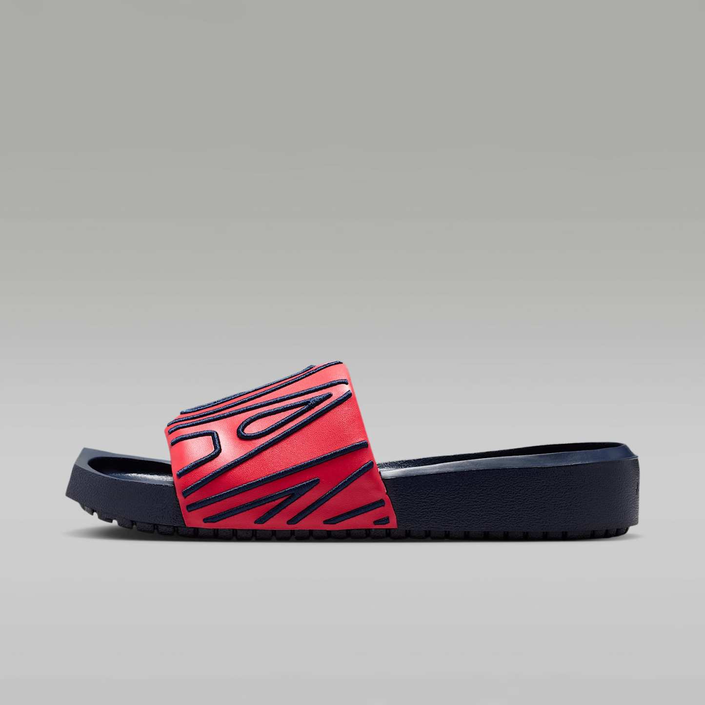 Jordan NOLA Damen-Slides – Obsidian/Track Red/Desert Berry