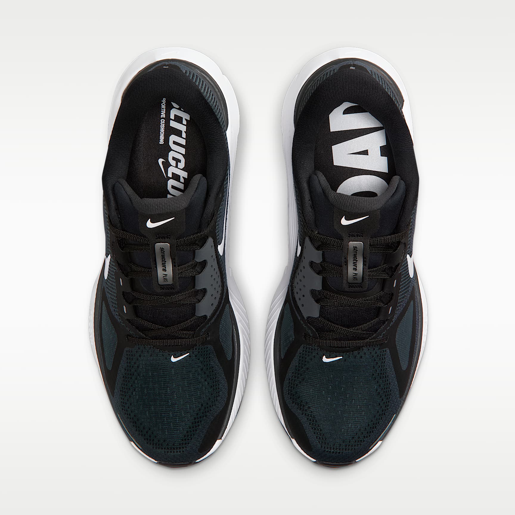 Nike Structure Plus Straßenlaufschuh (Damen) – Schwarz/Anthracite/Weiß
