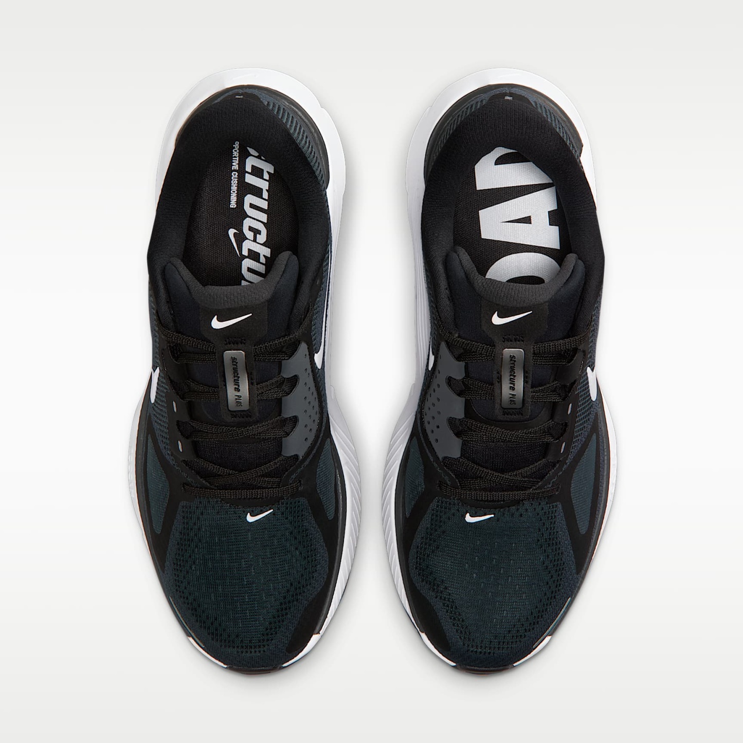 Nike Structure Plus Straßenlaufschuh (Damen) – Schwarz/Anthracite/Weiß
