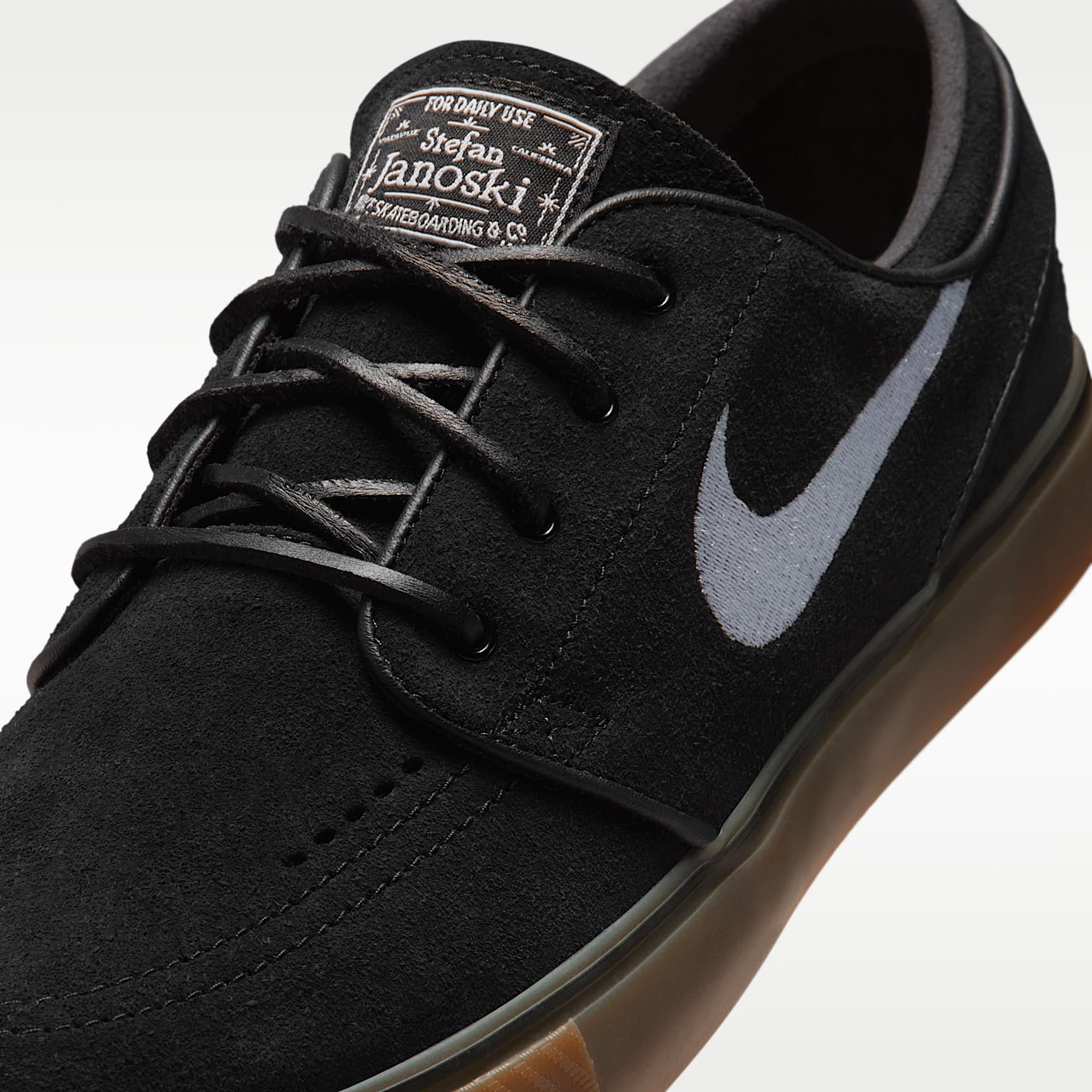 Nike SB Zoom Janoski OG+ Skateschuh – Schwarz/Schwarz/Gum Light Brown/Weiß