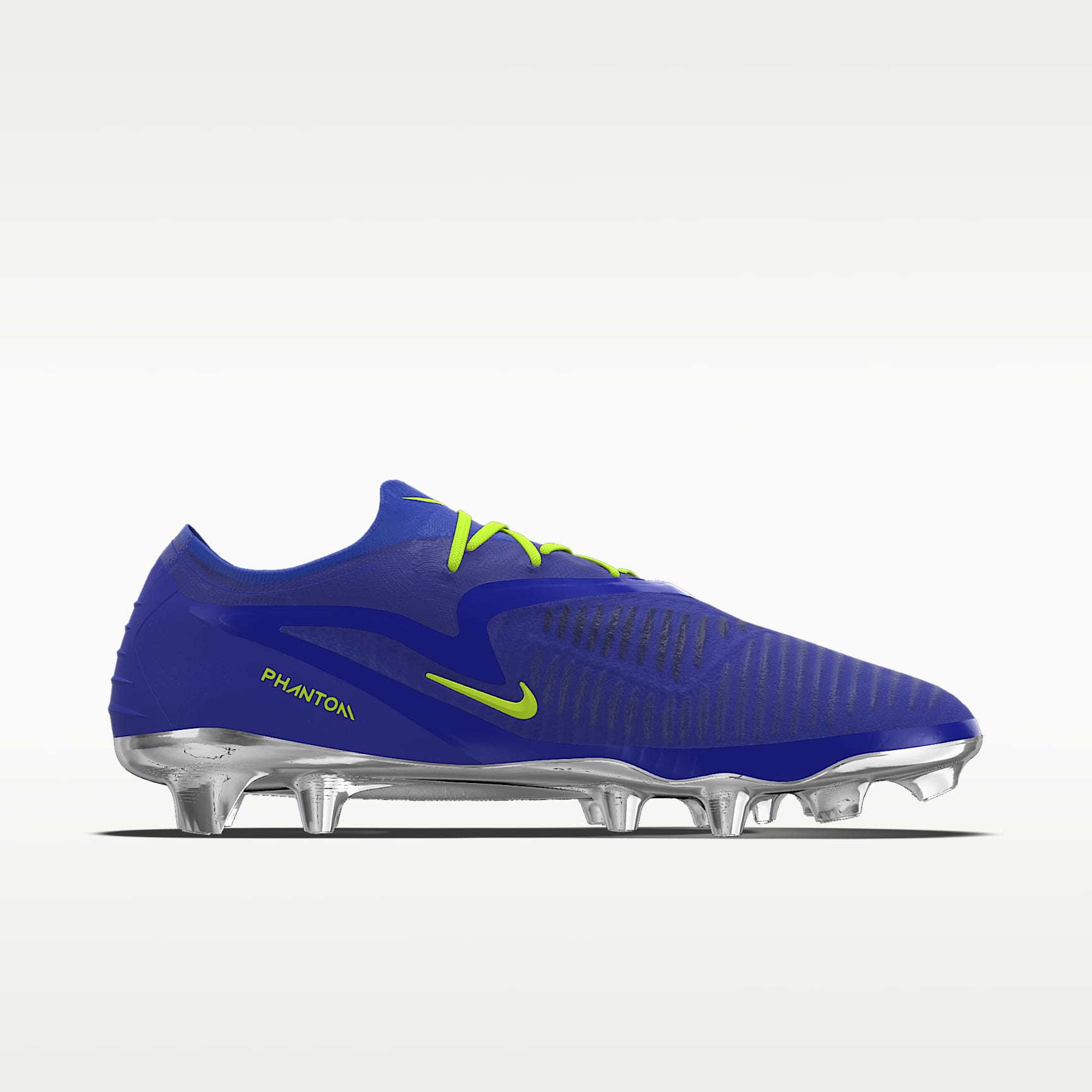 Nike Phantom 6 Low Elite By You personalisierbarer Fußballschuh für normalen Rasen – Racer Blue/Racer Blue/Multi-Color [7102227565]
