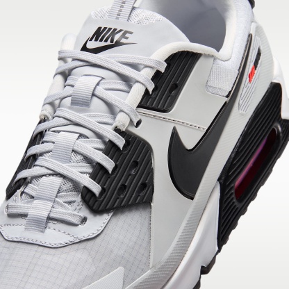 Nike Air Max 90 Drift Schuh (Herren) – Pure Platinum/Bright Crimson/Schwarz