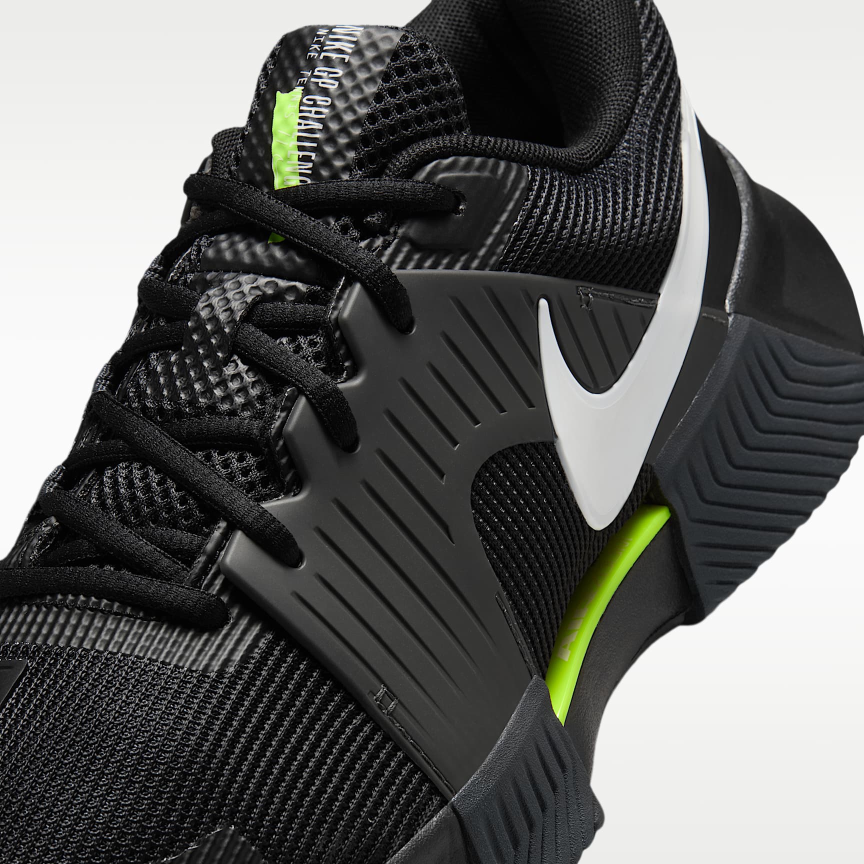 Nike GP Challenge 1.5 Hartplatz-Tennisschuh (Damen) – Schwarz/Anthracite/Volt/Weiß