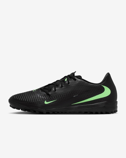 Nike Phantom 6 Low Academy Fußballschuh für Turf – Schwarz/Schwarz/Illusion Green