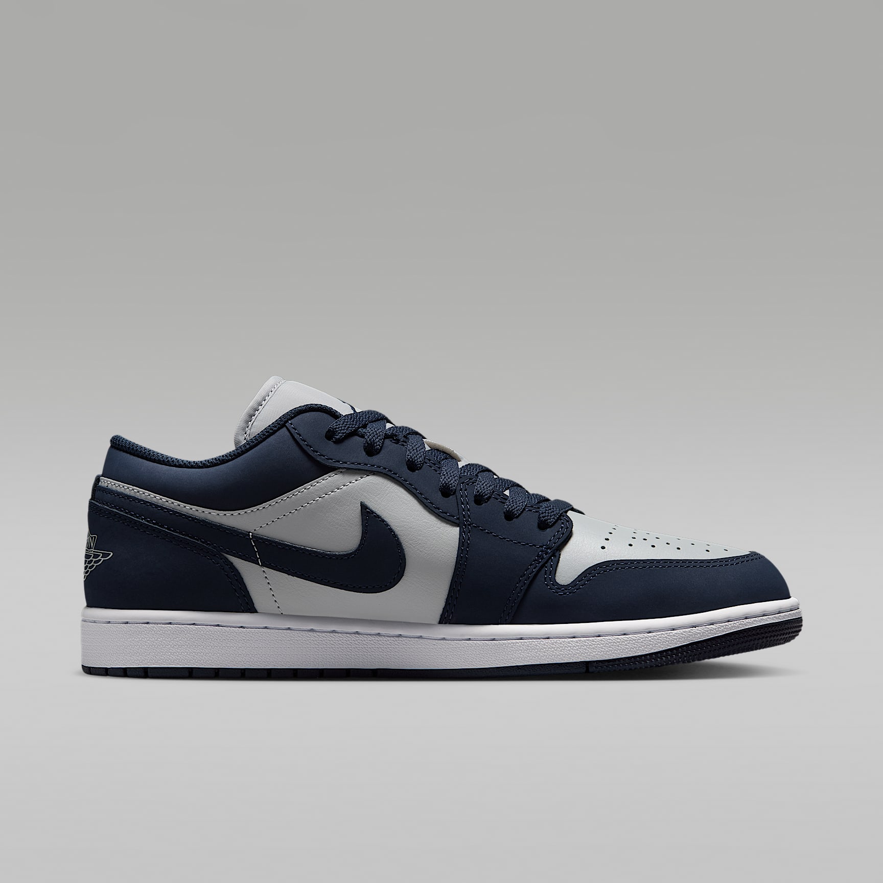 Air Jordan 1 Low Herrenschuh – Obsidian/Grey Fog/Pink Foam/Obsidian