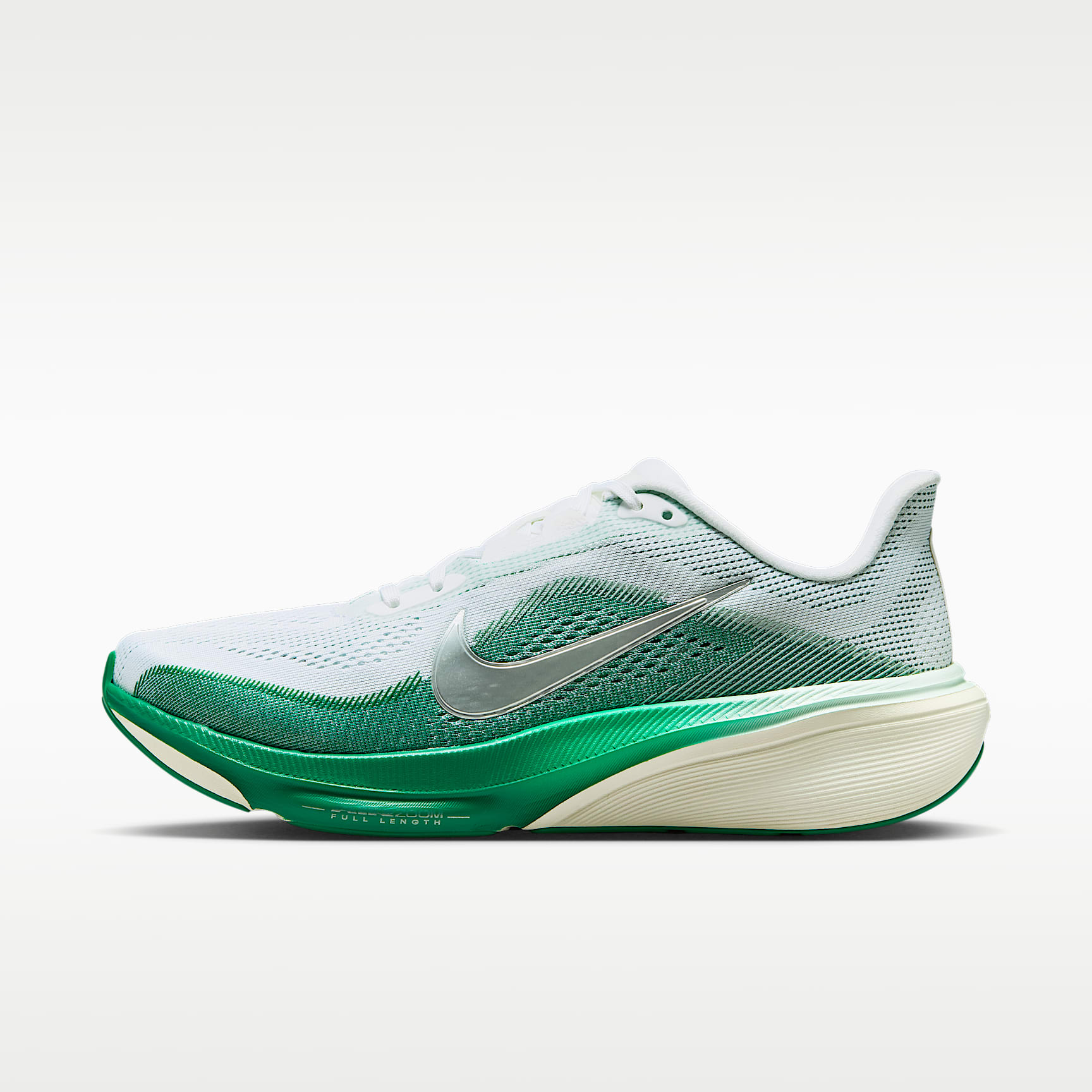 Nike Pegasus 42 Straßenlaufschuh (Damen) – Weiß/Malachite/Barely Green/Metallic Silver
