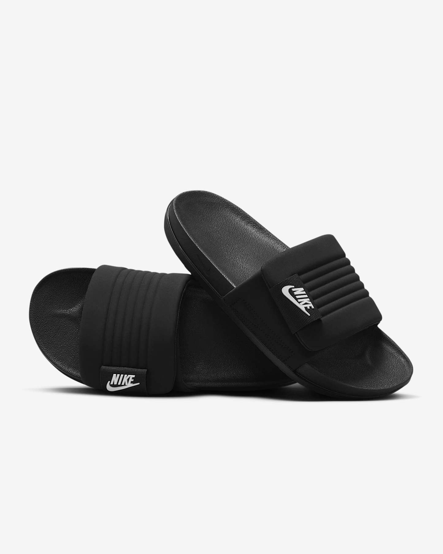 Nike Offcourt Adjust Herren-Slides – Schwarz/Schwarz/Weiß