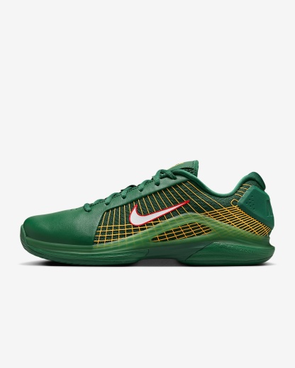 Nike Vapor 12 Hypersmash Tennisschuh für Hartplätze (Herren) – Gorge Green/University Red/University Gold/Weiß
