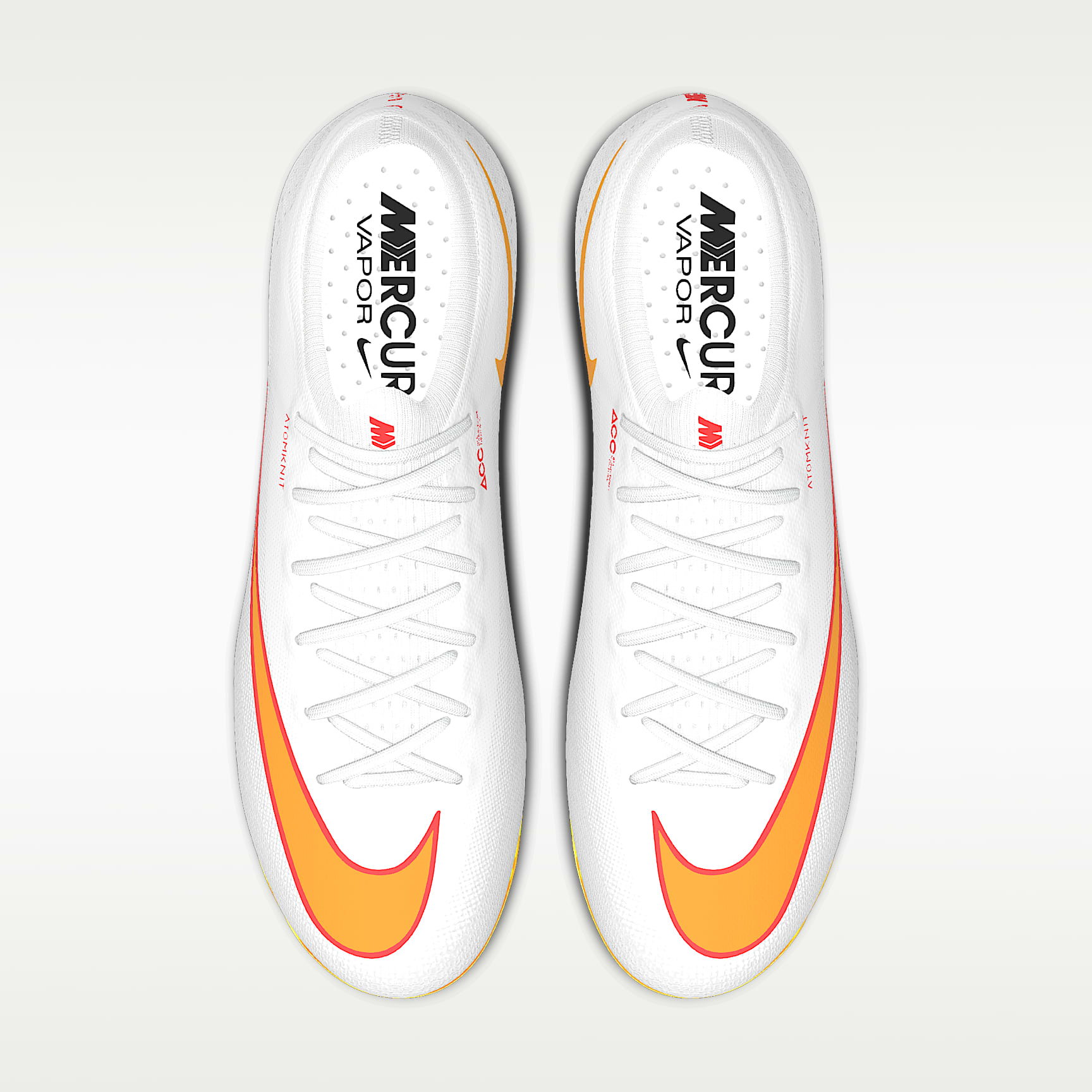 Nike Mercurial Vapor 17 Elite By You personalisierbarer Low-Top-Fußballschuh für normalen Rasen – Bright Crimson/Weiß [9274715451]