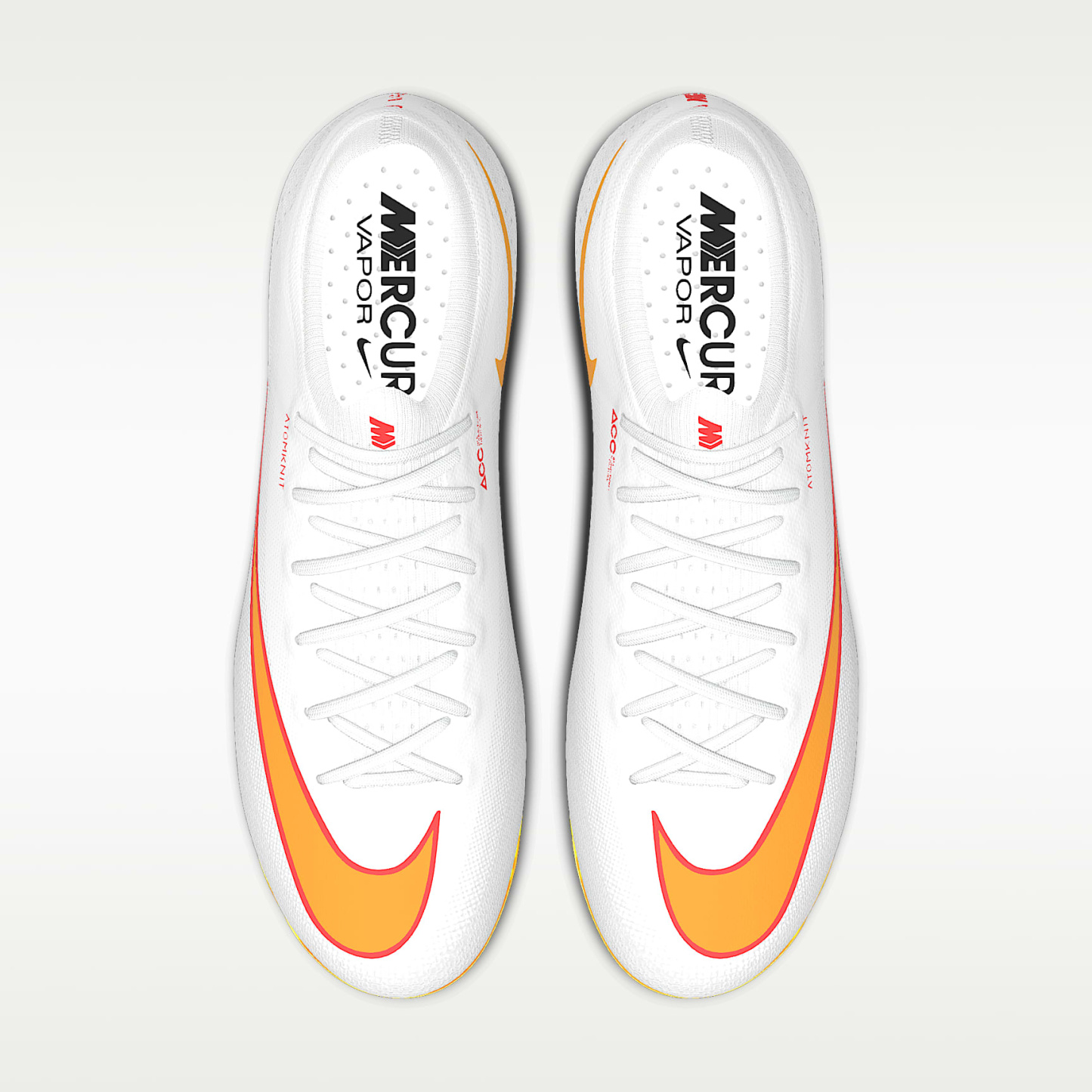 Nike Mercurial Vapor 17 Elite By You personalisierbarer Low-Top-Fußballschuh für normalen Rasen – Bright Crimson/Weiß [9274715451]