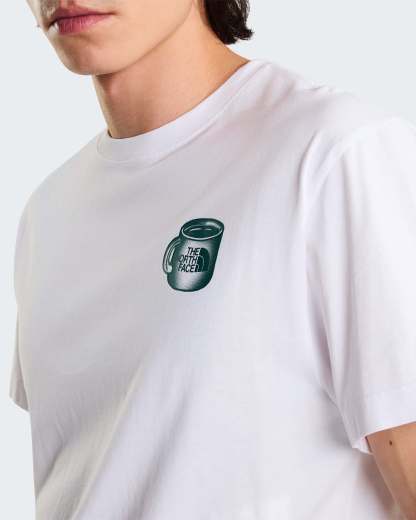 Unisex Basecamp Barista Graphic T-Shirt mit lockerer Passform – TNF White-Pacific Teal