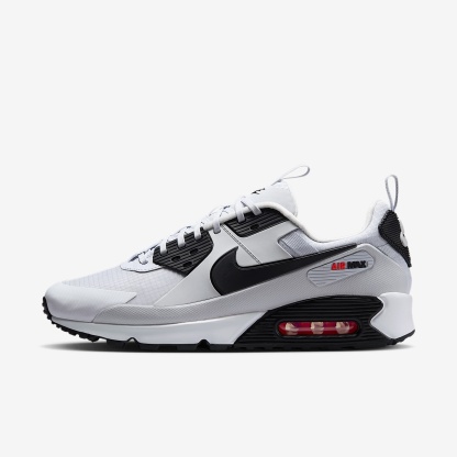 Nike Air Max 90 Drift Schuh (Herren) – Pure Platinum/Bright Crimson/Schwarz