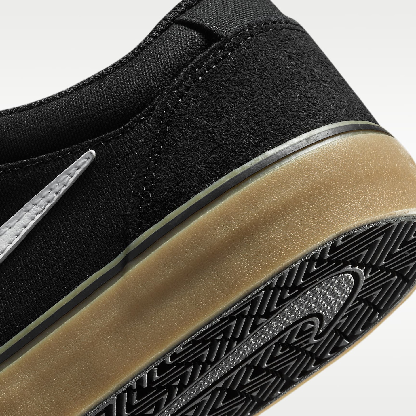 Nike SB Chron 2 Skateboardschuh – Schwarz/Schwarz/Gum Light Brown/Weiß