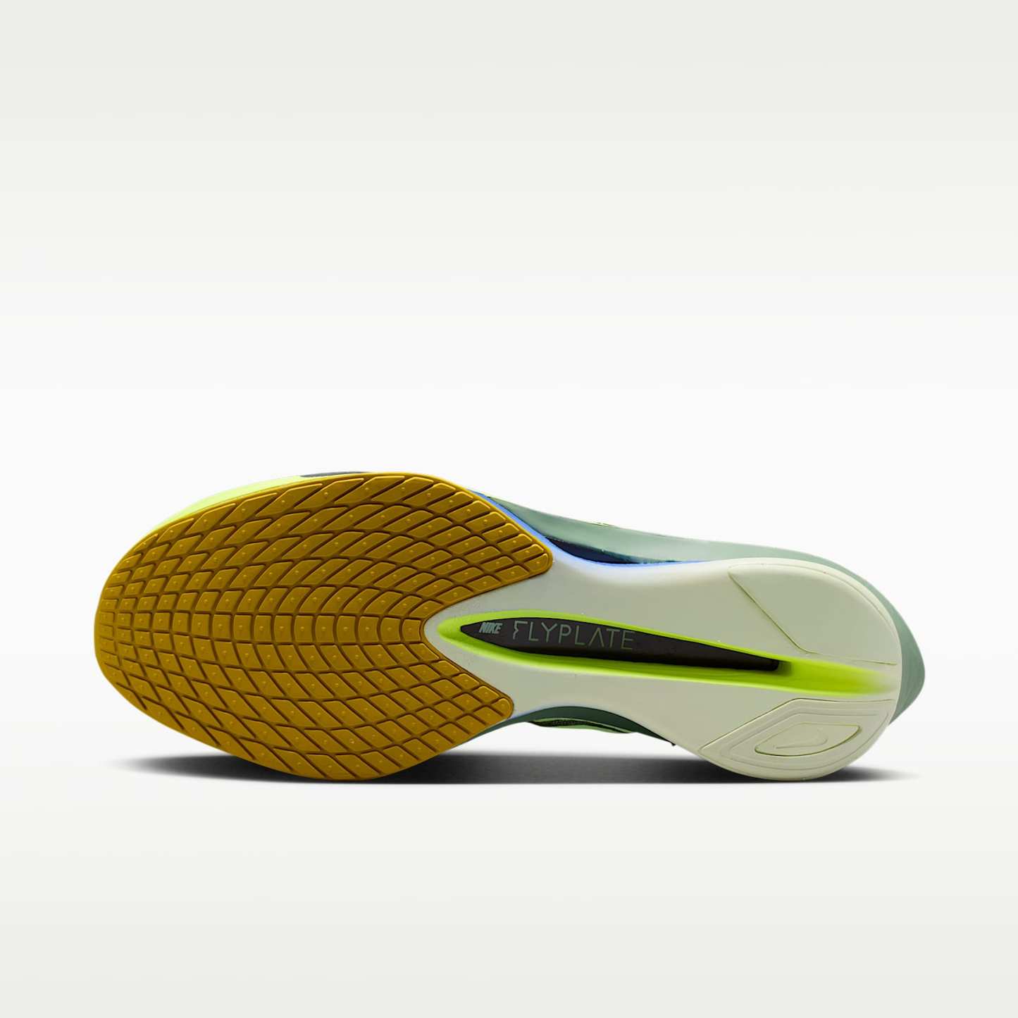 Nike Vaporfly 4 Straßenlaufschuh für Wettkämpfe (Herren) – Barely Green/Volt Tint/Sapphire/Black Spruce