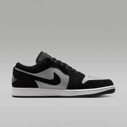Air Jordan 1 Low Herrenschuh – Schwarz/Light Smoke Grey/Weiß