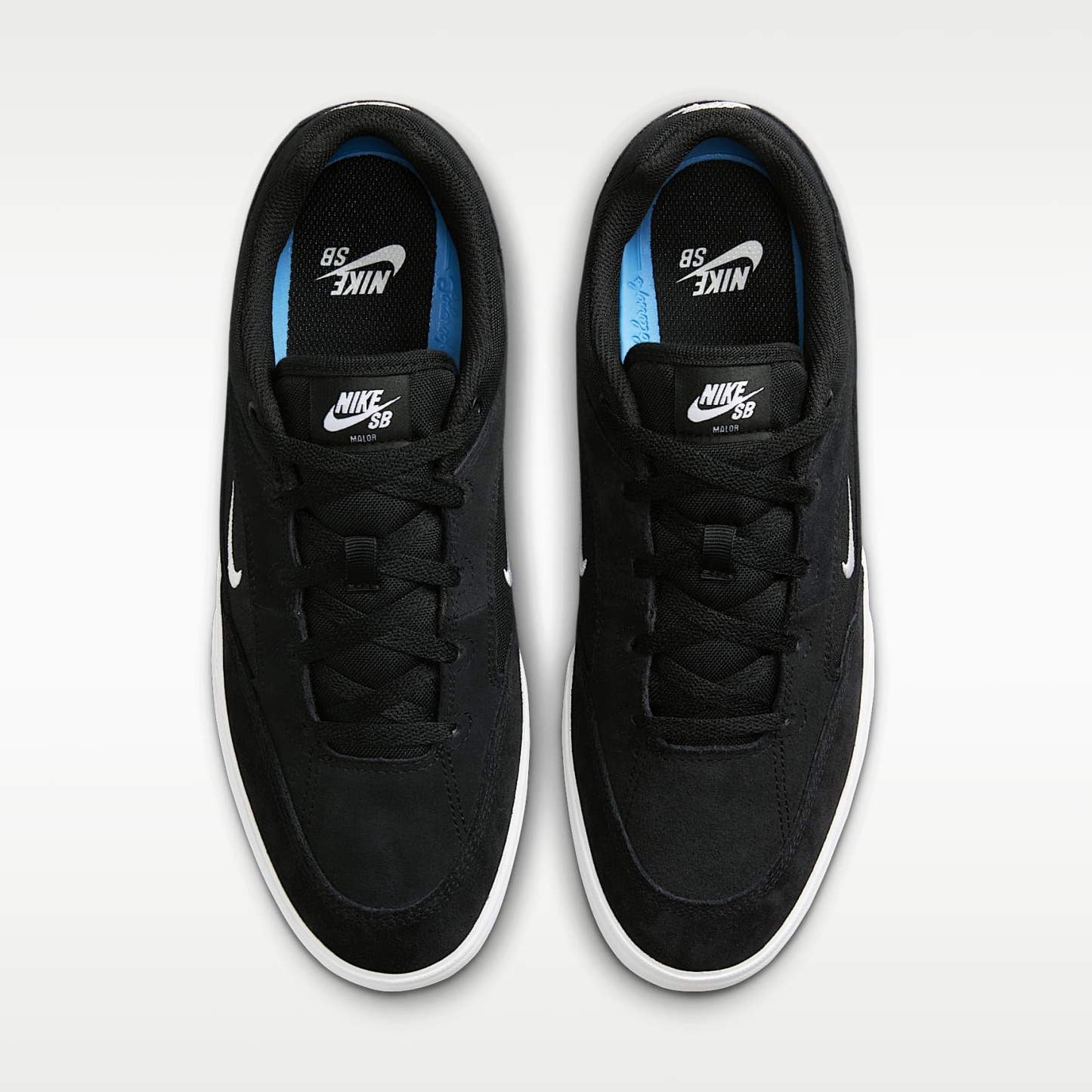 Nike SB Malor Skateboardschuh – Schwarz/Schwarz/Weiß/Weiß