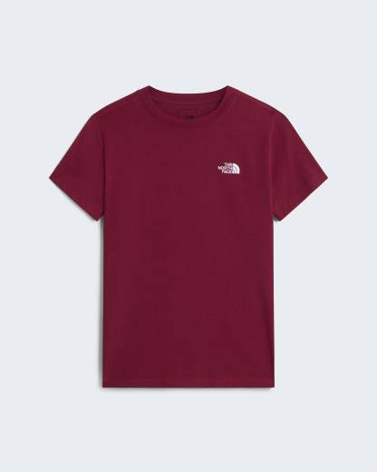 Evolution Simple Dome schmal geschnittenes T-Shirt für Damen – Burgundy Crush