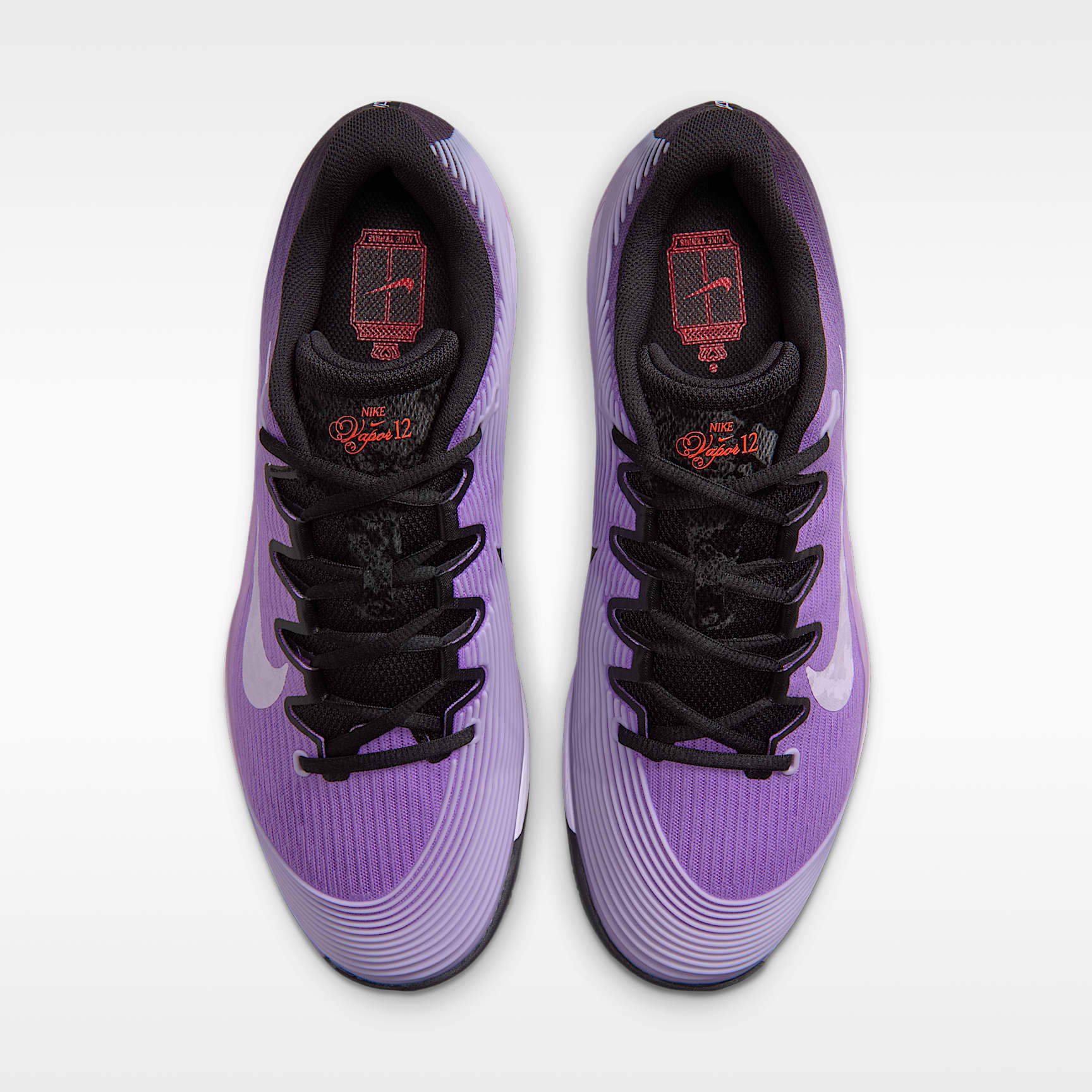 Nike Vapor 12 Tennisschuh für Hartplätze (Herren) – Bright Violet/Schwarz/Infrared 23/Violet Mist