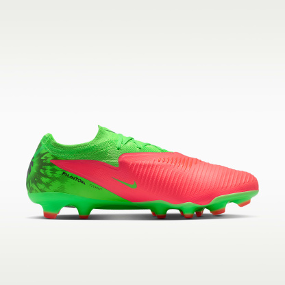 Nike Phantom 6 Low Pro "Erling Haaland" Fußballschuh für normalen Rasen – Hot Punch/Green Strike/Schwarz