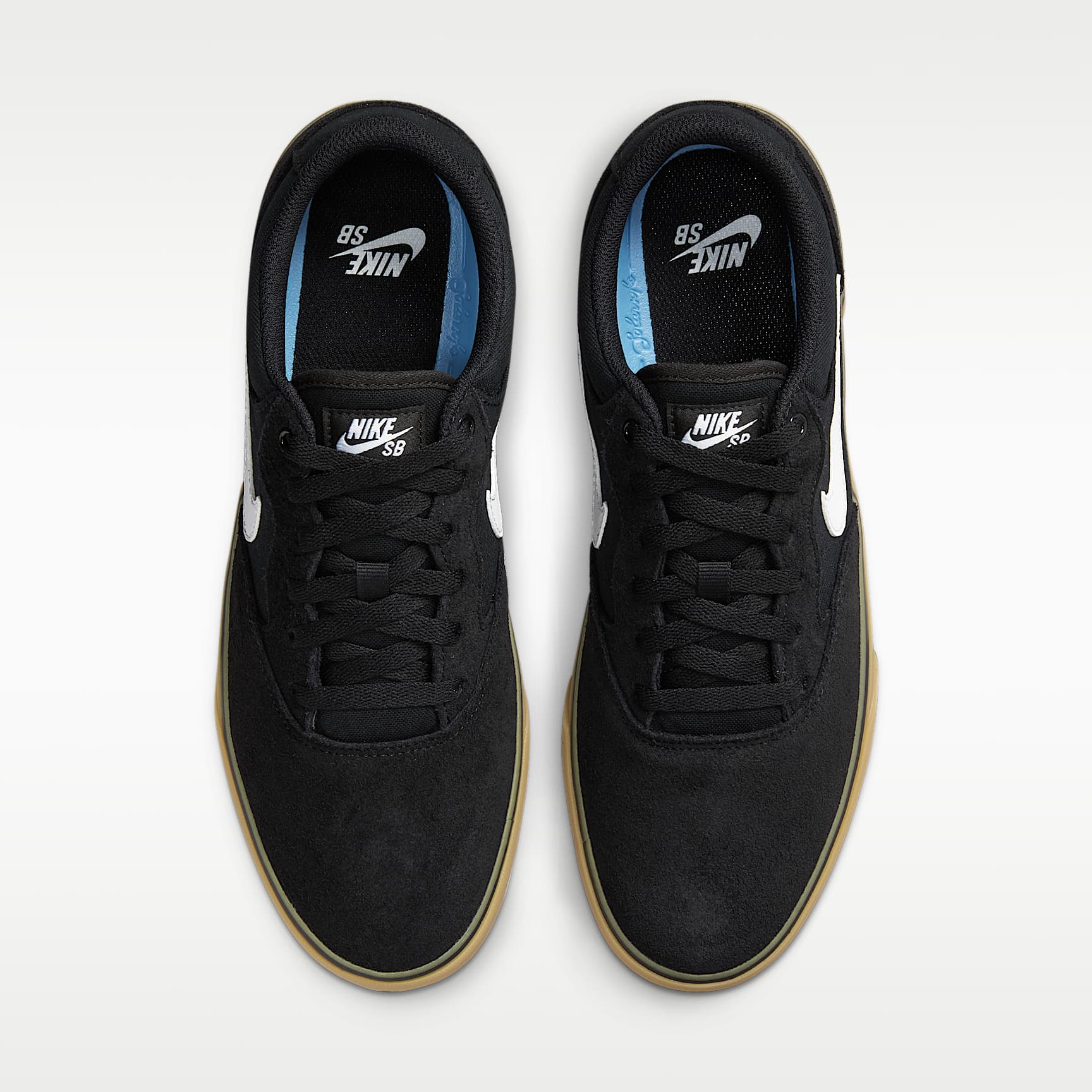 Nike SB Chron 2 Skateboardschuh – Schwarz/Schwarz/Gum Light Brown/Weiß
