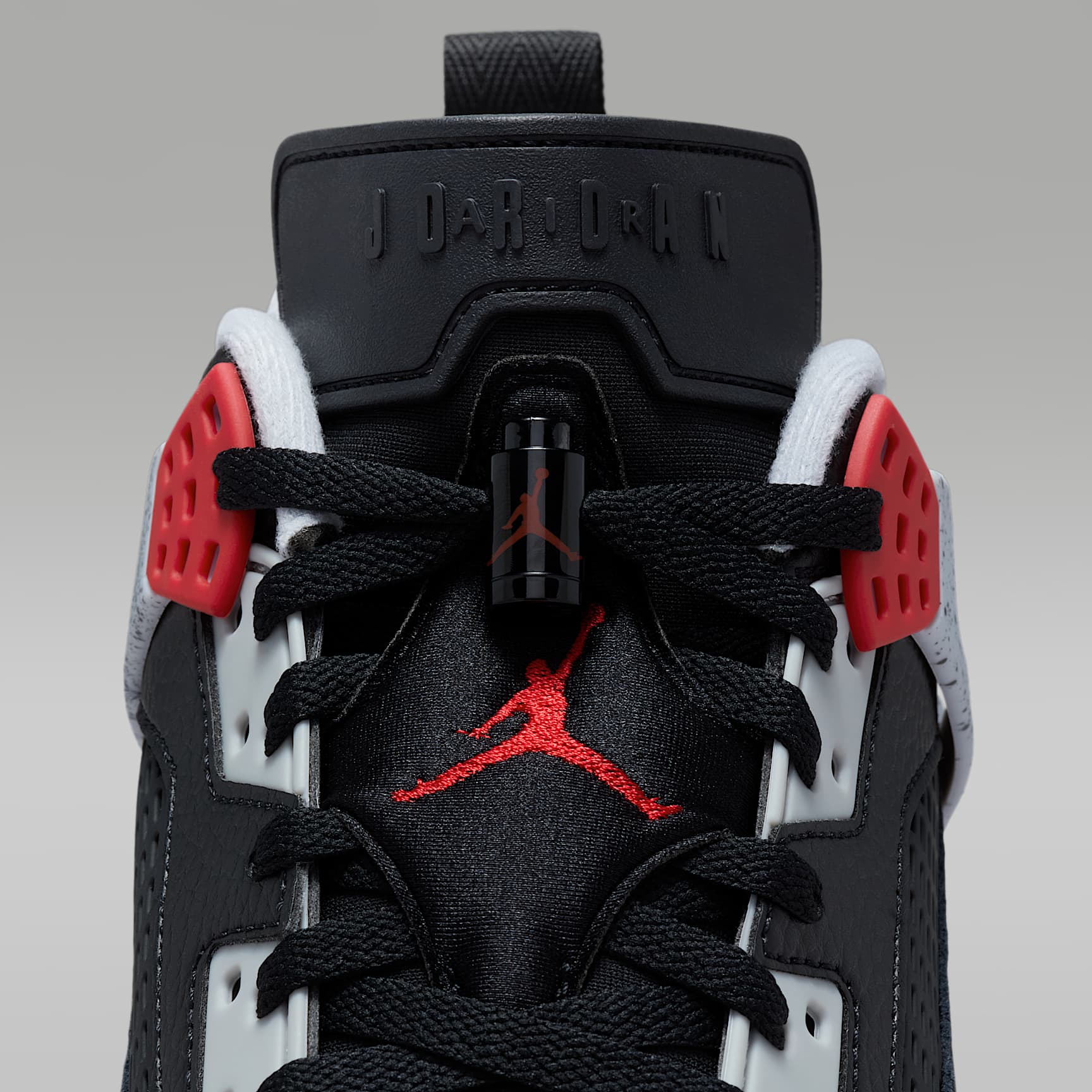 Jordan Spizike Low Herrenschuh – Schwarz/Wolf Grey/Weiß/Gym Red
