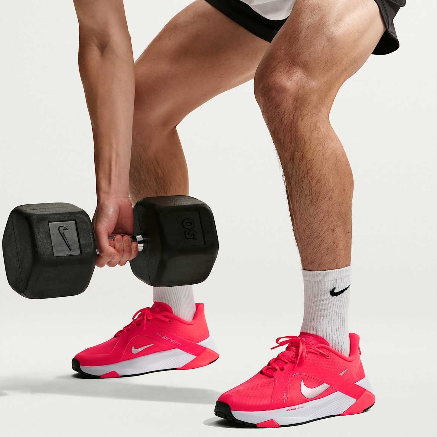 Nike Hybrid RN Trainingsschuh (Herren) – Laser Crimson/Football Grey/Football Grey/Metallic Silver