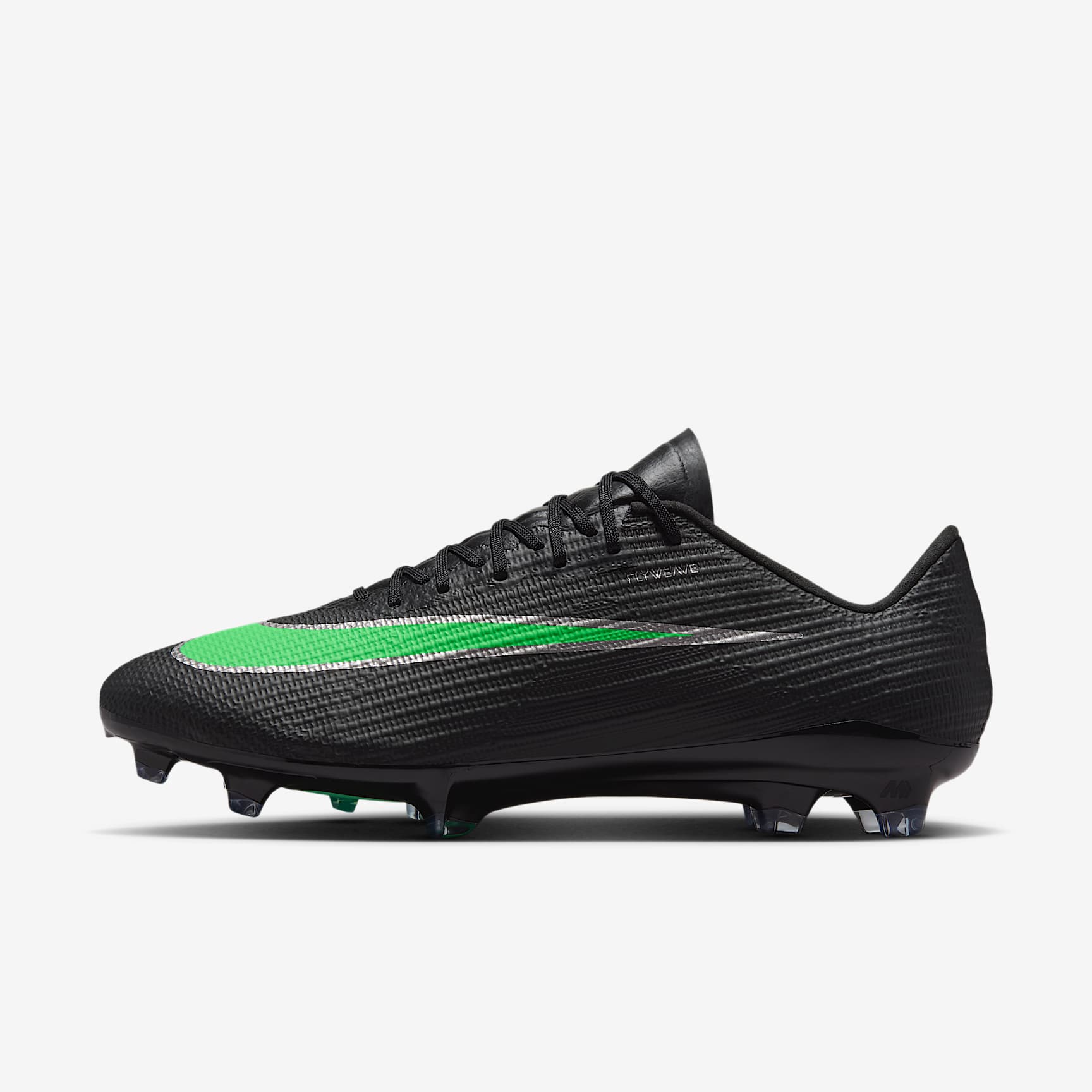Nike Mercurial Superfly 11 Pro Low-Top-Fußballschuh für normalen Rasen – Schwarz/Schwarz/Illusion Green