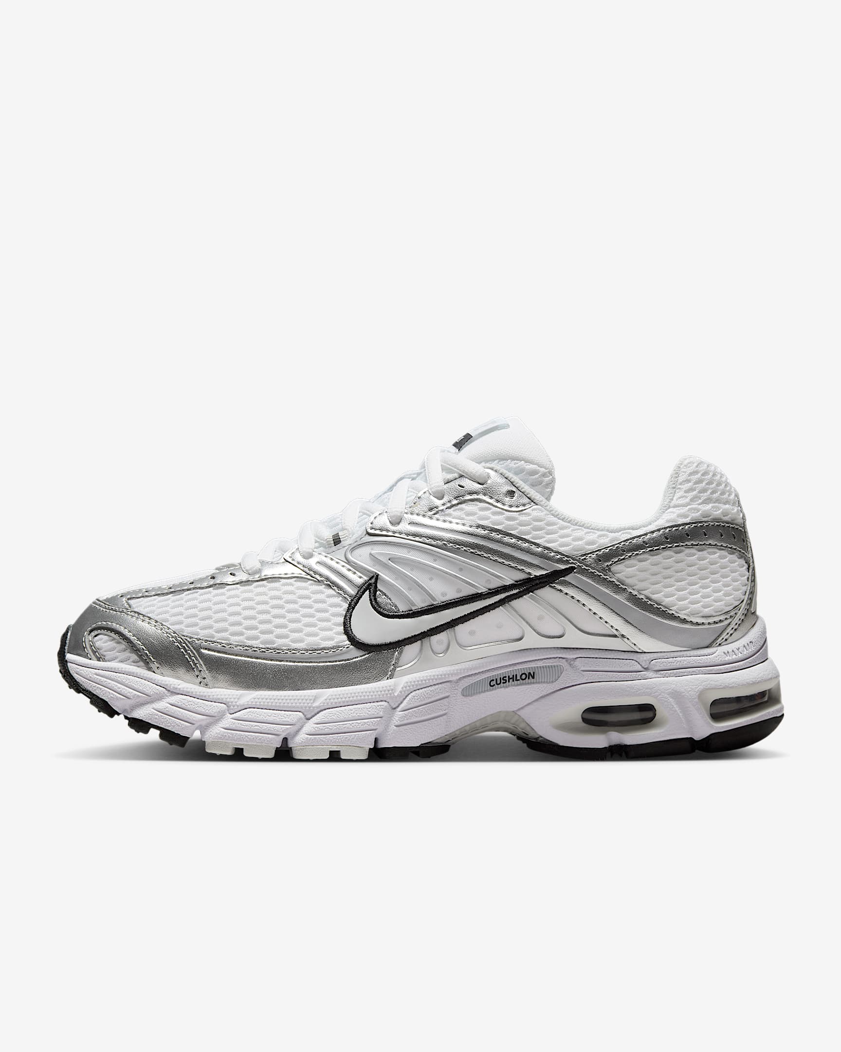 Nike Air Max Moto 2K Schuh mit reflektierenden Akzenten (Damen) – Weiß/Metallic Silver/Schwarz/Photon Dust