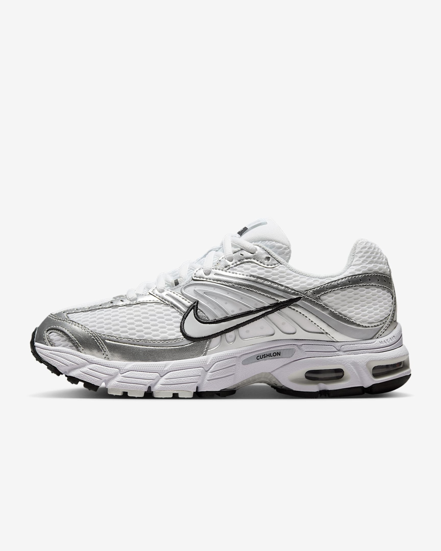 Nike Air Max Moto 2K Schuh mit reflektierenden Akzenten (Damen) – Weiß/Metallic Silver/Schwarz/Photon Dust