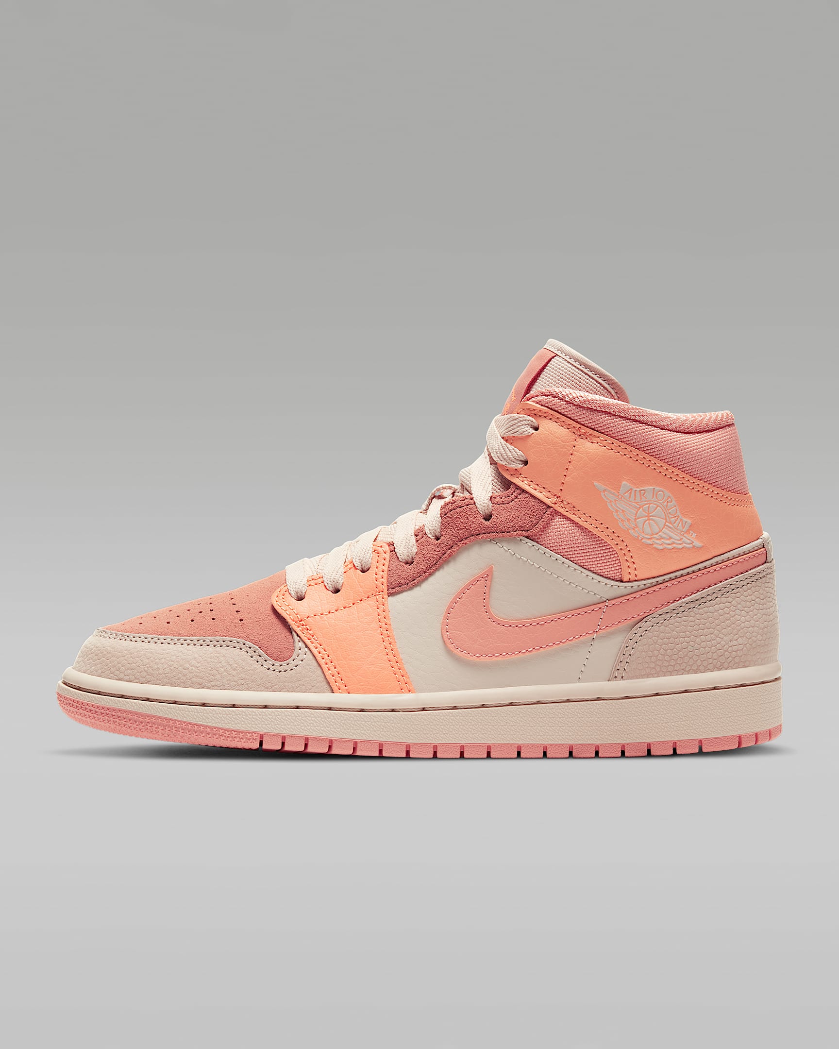 Air Jordan 1 Mid Damenschuh – Atomic Orange/Terra Blush/Shimmer/Apricot Agate