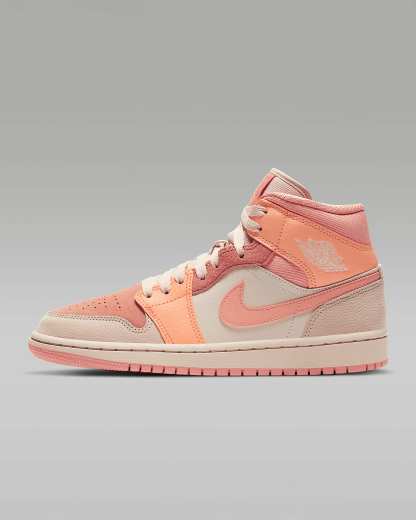 Air Jordan 1 Mid Damenschuh – Atomic Orange/Terra Blush/Shimmer/Apricot Agate