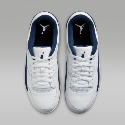Jordan Flight Court Schuh (Herren) – Weiß/Light Smoke Grey/Obsidian/College Navy
