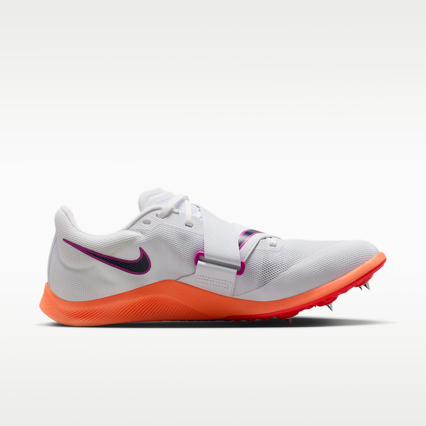 Nike Zoom Rival Jump Sprung-Spikes für Leichtathletik – Weiß/Hyper Turquoise/Bright Crimson/Obsidian