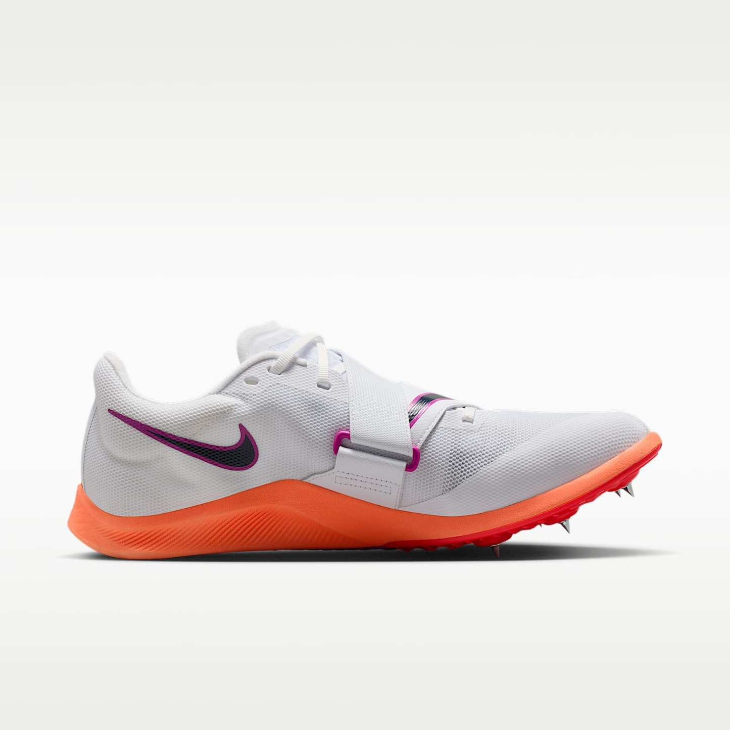 Nike Zoom Rival Jump Sprung-Spikes für Leichtathletik – Weiß/Hyper Turquoise/Bright Crimson/Obsidian