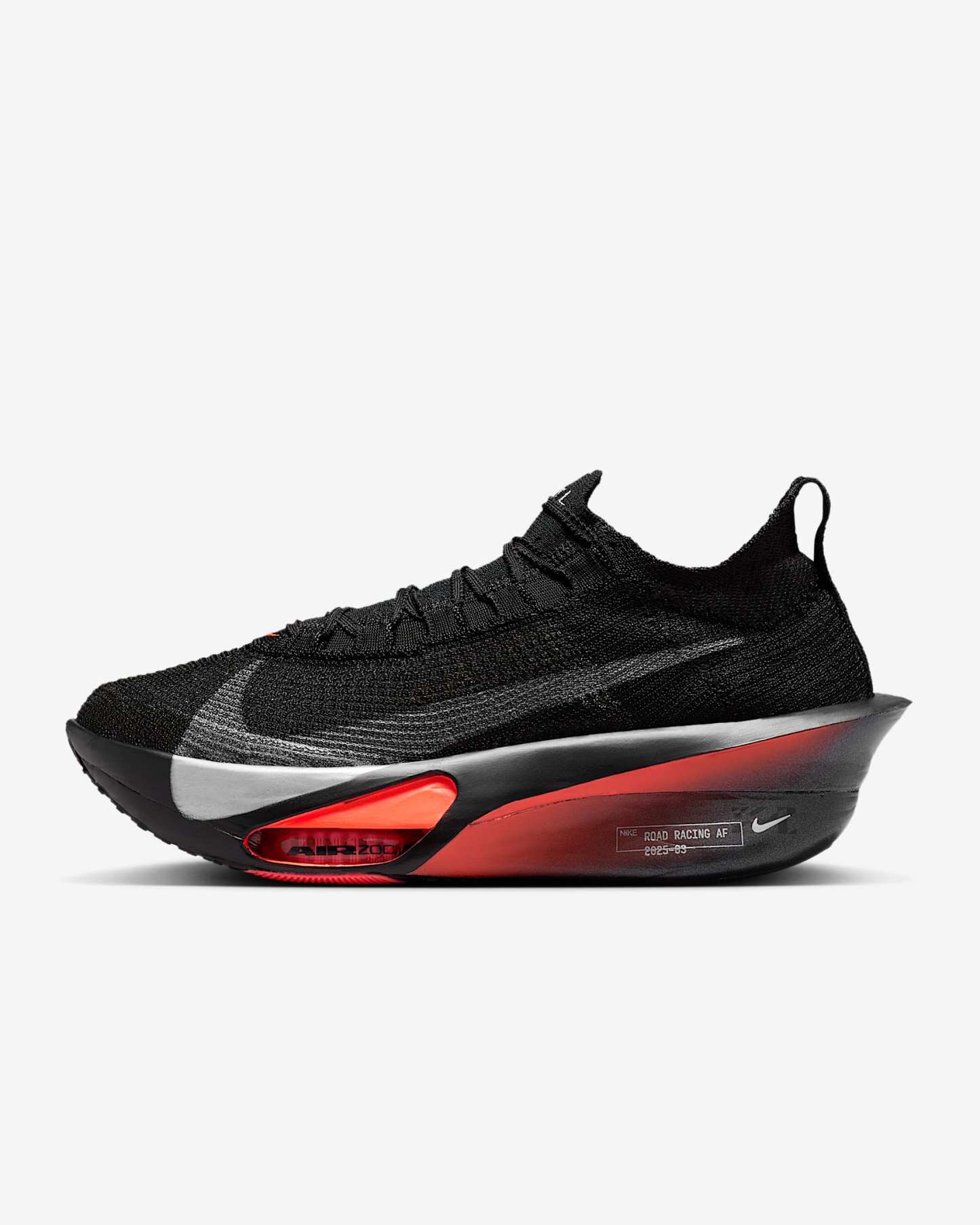 Nike Alphafly 3 Herren-Straßenlaufschuh für Wettkämpfe – Schwarz/Bright Crimson/Wolf Grey/Metallic Silver