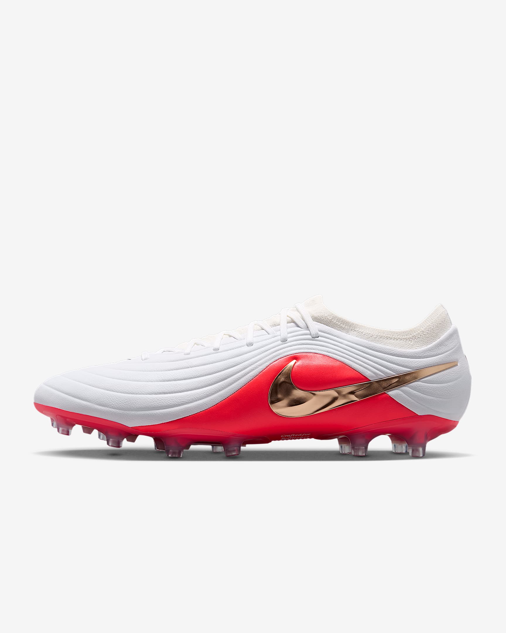 Nike Tiempo Maestro Elite Low Top Fußballschuh für Kunstrasen – Weiß/Bright Crimson/Blur