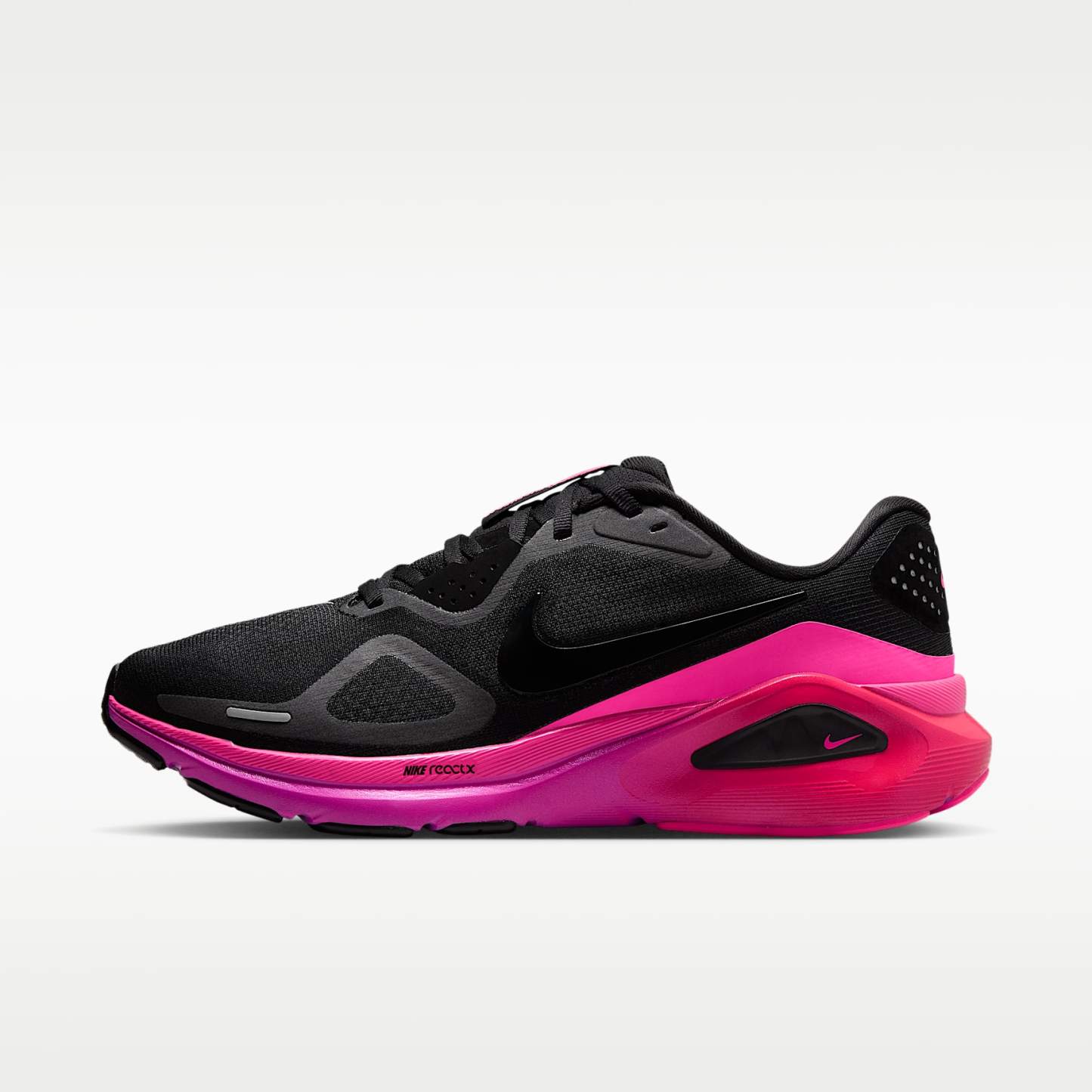 Nike Structure 26 Straßenlaufschuh (Damen) – Schwarz/Hyper Pink/Laser Crimson/Schwarz
