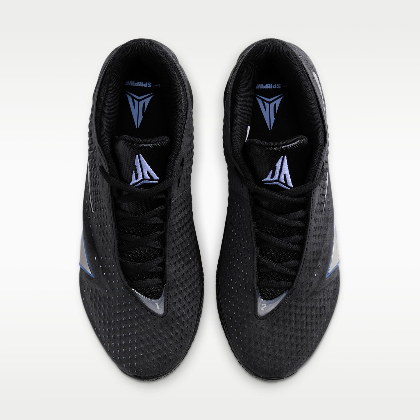 JA 4 "Nightmare" Basketballschuhe – Schwarz/Cobalt Bliss/Dark Smoke Grey/Metallic Silver