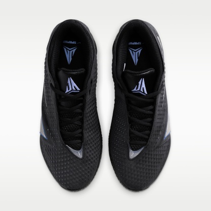 JA 4 "Nightmare" Basketballschuhe – Schwarz/Cobalt Bliss/Dark Smoke Grey/Metallic Silver