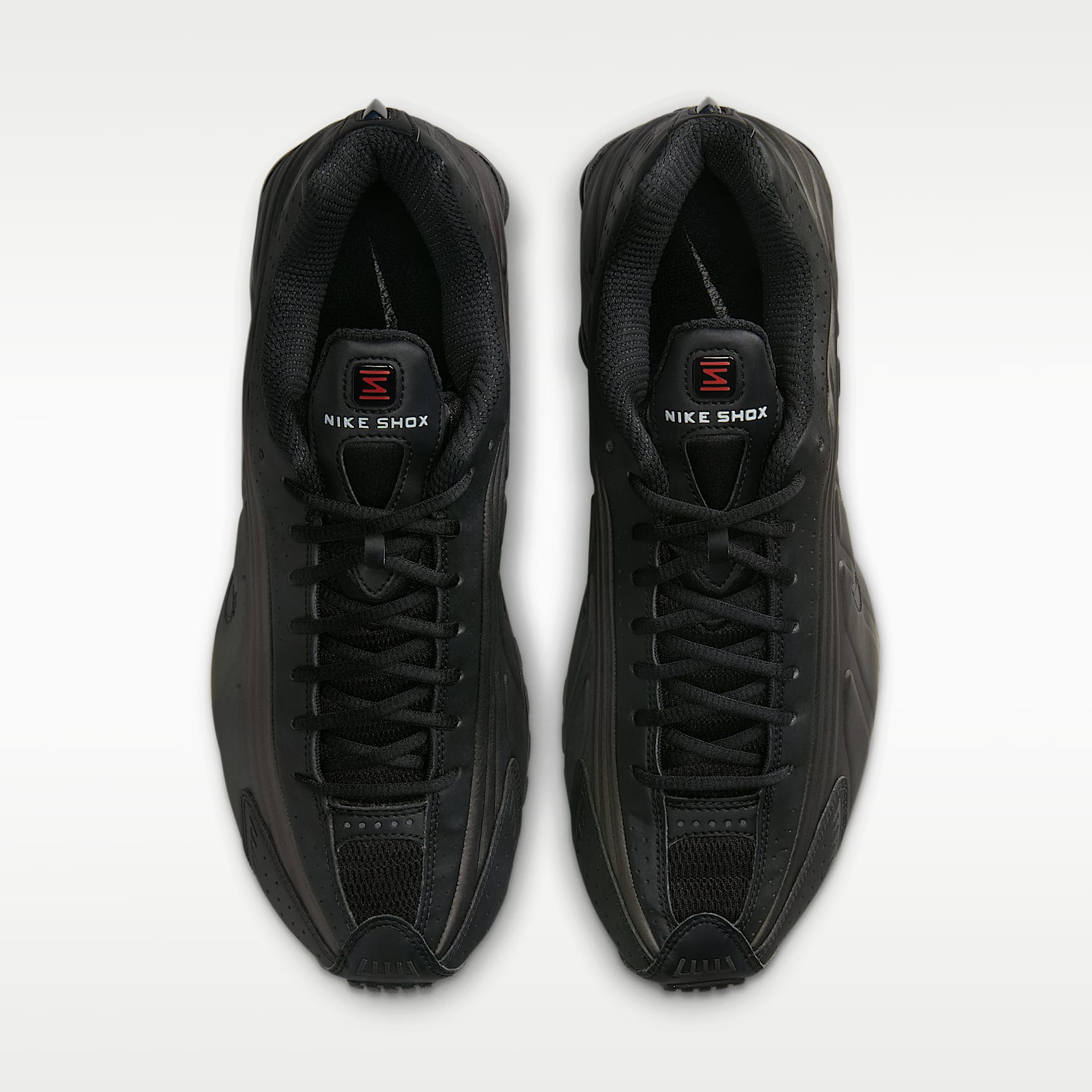 Nike Shox R4 Schuh (Herren) – Schwarz/Schwarz/Bright Crimson/Schwarz