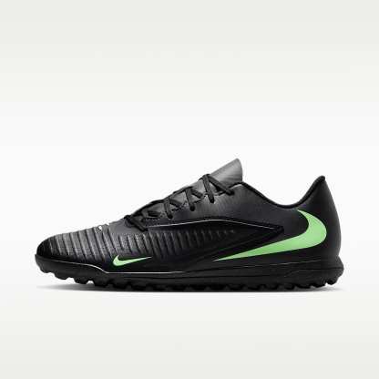 Nike Phantom 6 Low Club Fußballschuh für Turf – Schwarz/Schwarz/Illusion Green