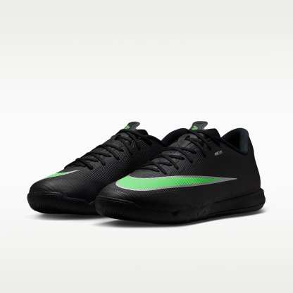 Nike Mercurial Vapor 17 Academy Low-Top-Fußballschuh für Hallen- und Hartplätze – Schwarz/Schwarz/Illusion Green