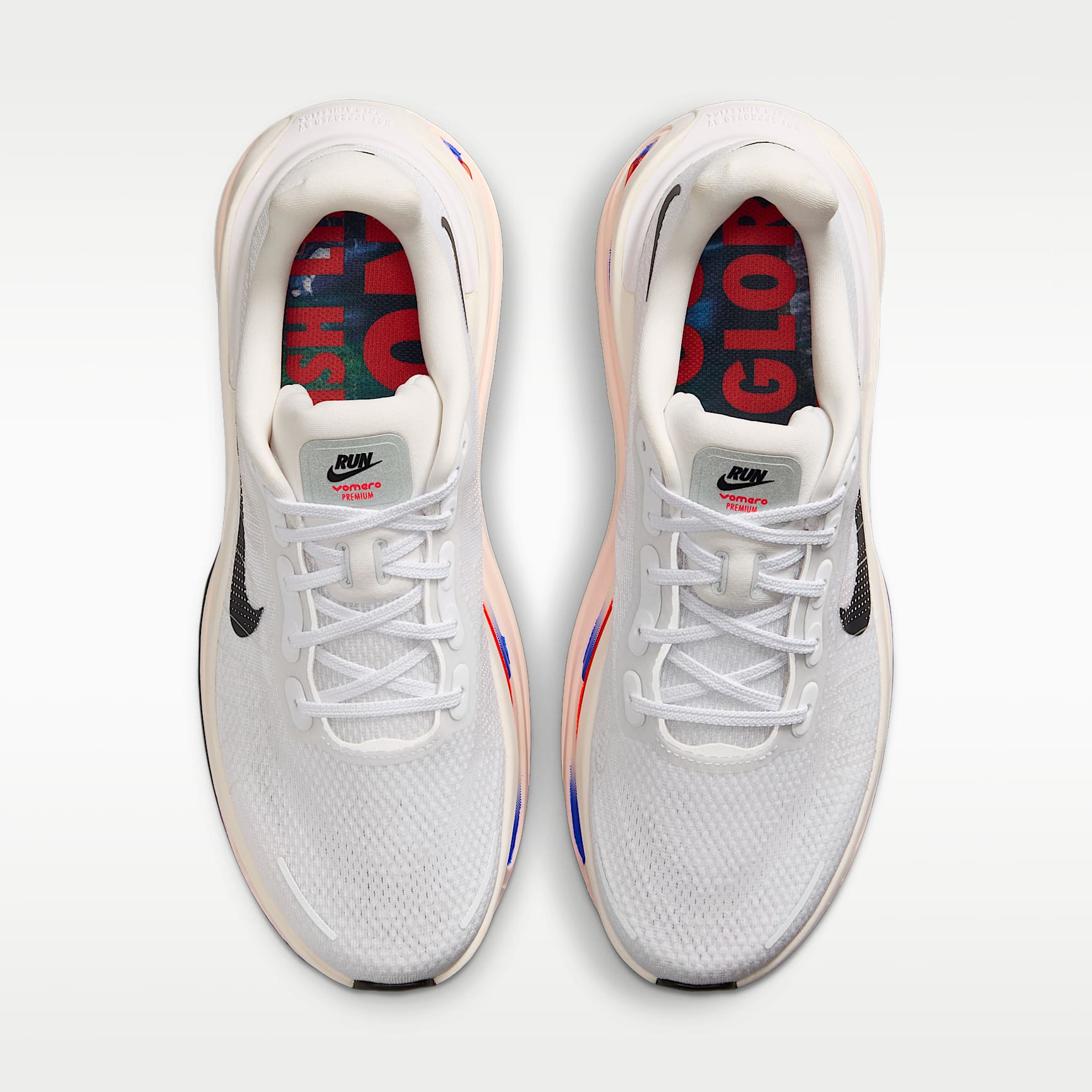 Nike Vomero Premium Straßenlaufschuh (Herren) – Weiß/Racer Blue/Bright Crimson/Schwarz
