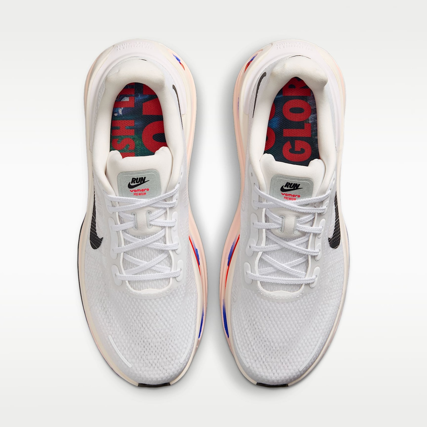 Nike Vomero Premium Straßenlaufschuh (Herren) – Weiß/Racer Blue/Bright Crimson/Schwarz