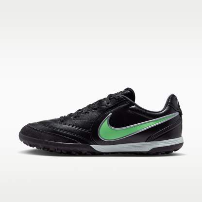 Nike Tiempo Ligera Pro Low-Top-Fußballschuh für Turf – Schwarz/Schwarz/Illusion Green