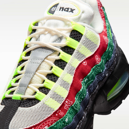 Nike Air Max 95 Big Bubble Schuh (Herren) – Sail/University Red/Sport Green/Volt