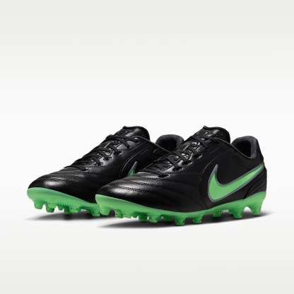 Nike Tiempo Ligera Pro Low-Top-Fußballschuh für Kunstrasen – Schwarz/Schwarz/Illusion Green